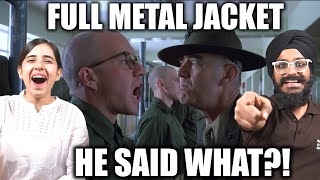 Hilarious 😂😂 FULL METAL JACKET GUNNERY SERGEANT HARTMAN RANT INTRO SCENE REACTION