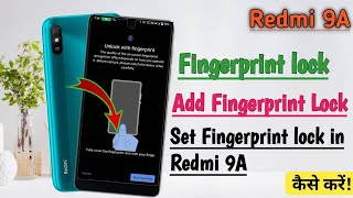 How To Set Fingerprint lock in Redmi 9A | Redmi 9a me fingerprint lock kaise lagate hai #mi #redmi9a
