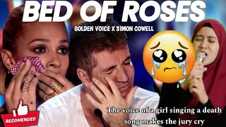 Golden Buzzer: Simon Cowell Crying Song Bed Of Roses Homeless OnThe Big World #a