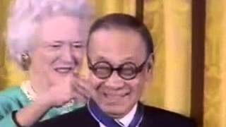 I.M. Pei awarded the U.S. Presidential Medal of Freedom by President Bush