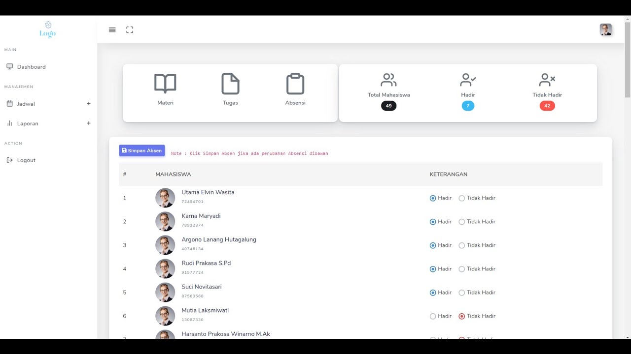 Demo Aplikasi Web Elearning Youtube