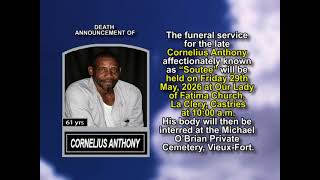 Cornelius Anthony ~ Medium Obituary