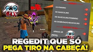 REGEDIT FFH4X PRA MÓBILE *Gruda na cabeça* 100% HS NÍVEL HACKER! COMO BAIXAR MOD MENU FFH4X!