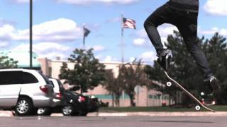 Skateology: Dolphin flip / forward flip (1000 fps slow motion)