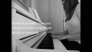 Johanna Kurkela - Oothan tässä vielä huomenna (piano cover + lyrics)