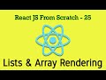 React JS 25 - Lists And Rendering Array Components in JSX. Rendering Arrays with Map. Practical IT