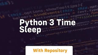 python 3 time sleep