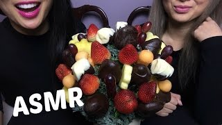 ASMR Chocolate Covered Strawberry, Banana, Pineapple - Edible Arragements (EATING SOUNDS) | SAS-ASMR