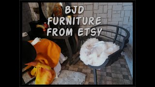 Speedy review on the furniture pieces from Etsy for BJD MSD 1/4 scale doll