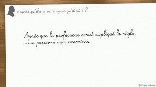 « après qu'il a » ou « après qu'il ait » ? | L'orthographe avec Projet Voltaire