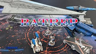 Super Star Destroyer vs Starhawk!   Star Wars Armada 400 Point Battle Report!