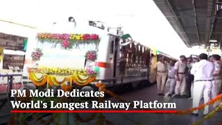 PM Modi Dedicates World's Longest Railway Platform In Karnataka