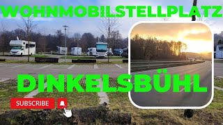 Mit dem Wohnmobil  auf dem Wohnmobilstellplatz in Dinkelsbühl