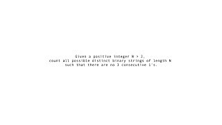 Count Binary Strings Without 3 Consecutive 1s
