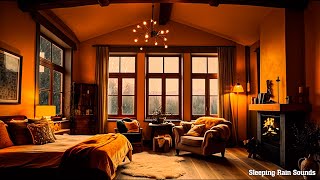 Rain & Thunder Sounds with Warm Fireplace Ambience - Sleep, Study, Meditation