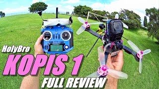 HolyBro KOPIS 1 Race Drone - Full Review - Unboxing / Setup / Flight-CRASH! Test / Pros \u0026 Cons