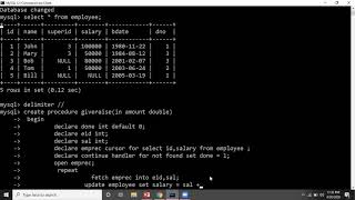 Solved Example Using Cursor (Part 2) in SQL (DBMS)