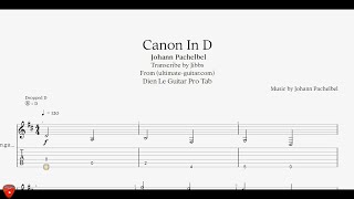 Canon In D for Acoustic Guitar with Tab