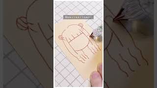 【簡単かわいい】ツインおだんごの女の子の描き方〜！ #shorts