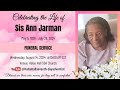 The Funeral Service of the late Sis. Ann Jarman