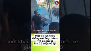 Bought a car for 196 million, no documents for 2 months - returned the car and was deducted 20 mi...