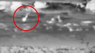 IDF footage: Terrorists launch rocket which lands in Gaza