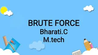 3.1 # Brute force algorithm.