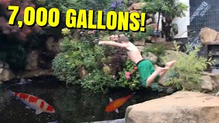 BIGGEST DIY Backyard Pond that has NEVER been seen on YouTube
