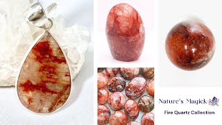 Genuine FIRE QUARTZ Crystals and FIRE QUARTZ Gemstone Jewellery for sale