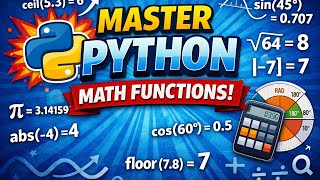 Python Math Library Program for Beginners | ceil floor sin cos trunc pi Code