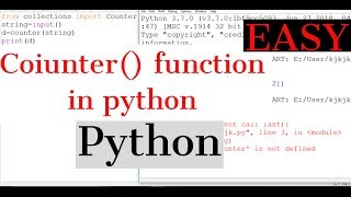 #38 Python Tutorial | Counter() function in python