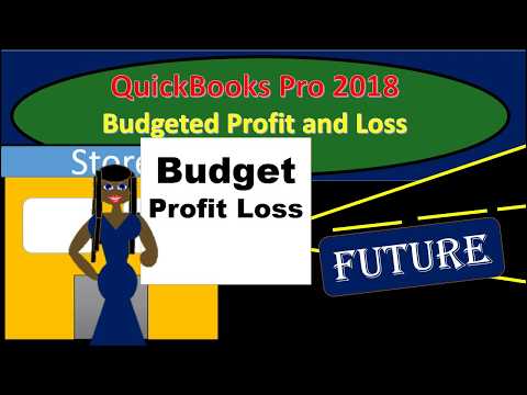 QuickBooks Pro 2018 Budgeted Profit and Loss QuickBooks Pro 2018 Budgeted Profit and Loss