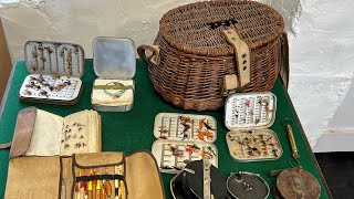 Vintage fishing equipment tackle - reels flies etc.