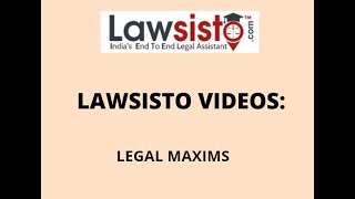 Lawsisto Legal Video: Legal maxim - Damnum Sine Injuria