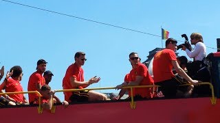 Hero's Welcome for Belgian Football Team in Brussels (third place at World Cup)