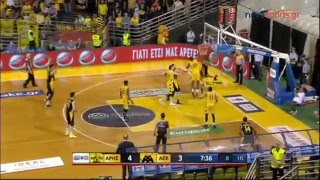 Άρης-ΑΕΚ 67-77 Στιγμιότυπα Μικρός Τελικός (0-1) 18/5/2016