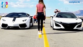 跨世代超跑之戰　Honda NSX直路鬥林寶Aventador