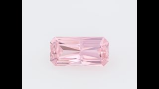 Precision cut Pink Congo Tourmaline in long octagone shape -3,22ct.