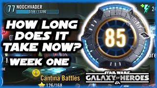 Week 1 - How Long Does It Take to Get to Level 85 Now in Galaxy of Heroes?  & Wh