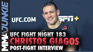 Christos Giagos critical of win on 3 days' notice | UFC Fight Night 183 post-fight interview