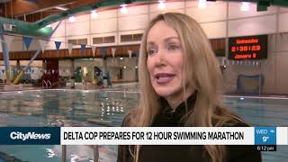 Delta Cop Prepares For 12 Hr Swimming Marathon