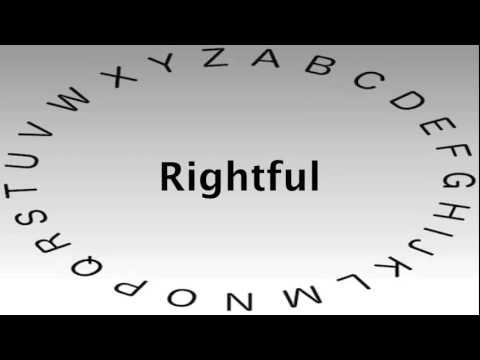 How do you spell rightful?