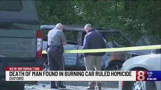 State police identify 2 men found dead in burning car in Oxford