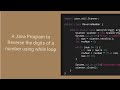 A Java Program to reverse the digits of a number using while loop #java #program #oop #viral