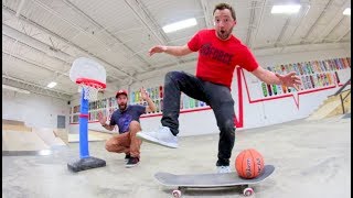 GAME OF BASKETBALL TRICK SHOTS! / Andy VS Brian