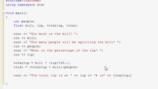 Easy Programming - Beginner C++ Tutorial - Tip Calculator (7)