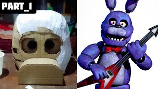 How To Make Bonnie Mask With Cardboard [ FNAF COSPLAY ] PART_1