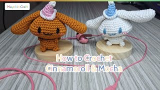 [M056] How to Crochet Cinnamoroll and Mocha| Boneka Rajut Amigurumi Cinnamoroll and Mocha