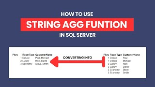 An Overview of the STRING_AGG Function in SQL | Understand SQL Server STRING_AGG() Function