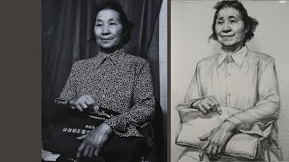 Capturing the Essence of an Aging Woman in a Sketch | Step-by-Step Drawing Tutorial for Portraits